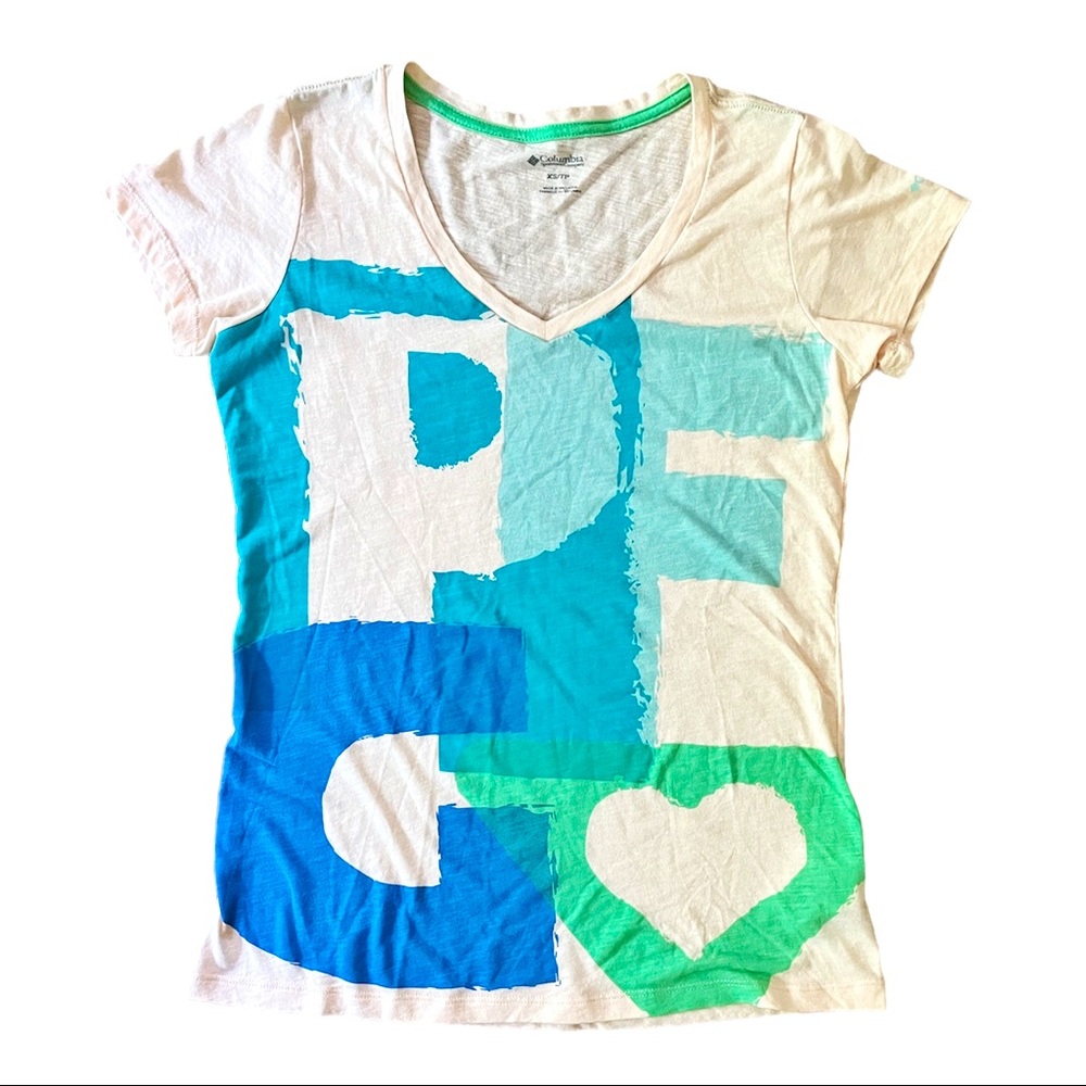 Columbia Sportswear PFG💚 Pale Peach T-Shirt, sz XS